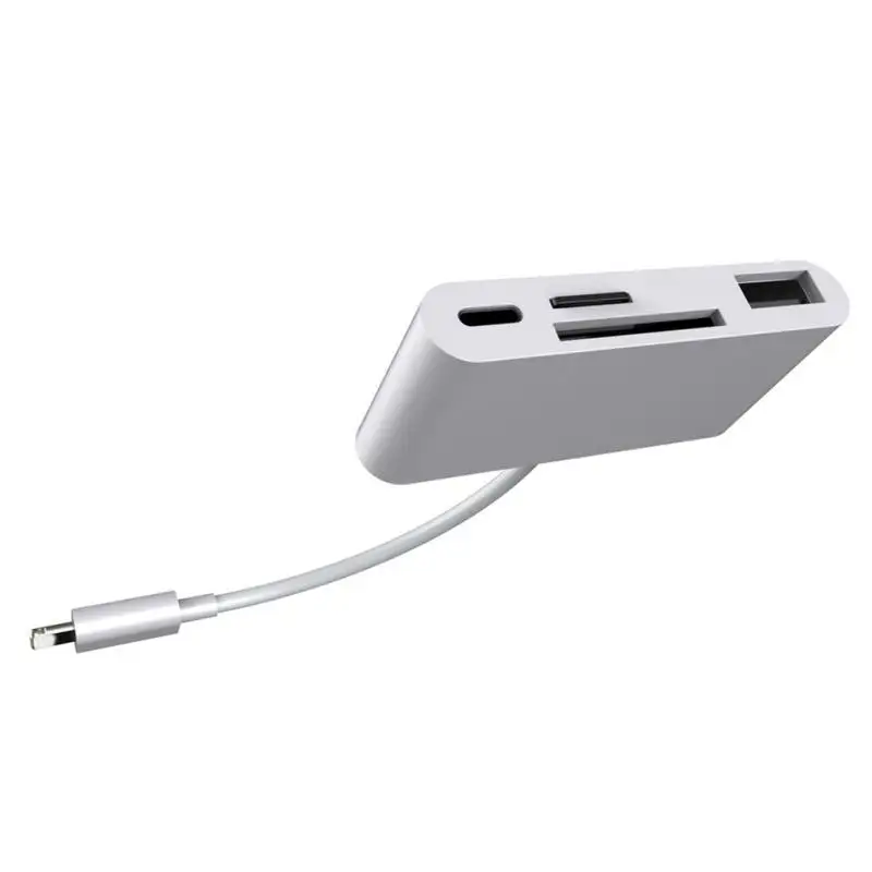 4 в 1 8-контактный кард-ридер для Lightning/TF/USB/Lightning Кабельный адаптер для iPhone Xr Xs X 8 7 6 Plus iPad