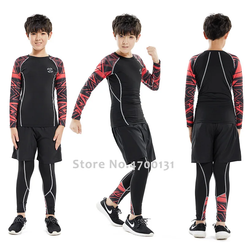 Детские леггинсы для бега мальчиков детская одежда занятий фитнесом мужские