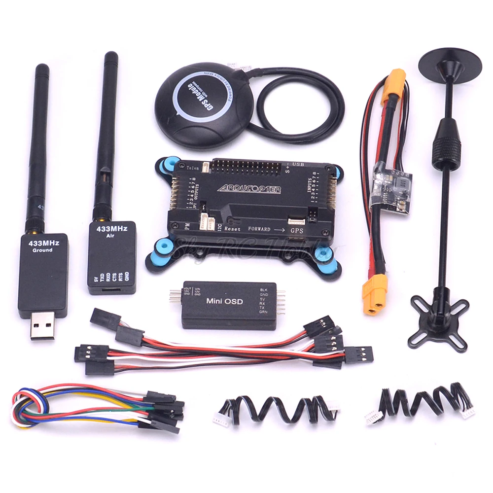 Плата контроллера полета APM2.8 APM 2.8 M8N GPS с демпфером модуль питания компаса OSD 433/915