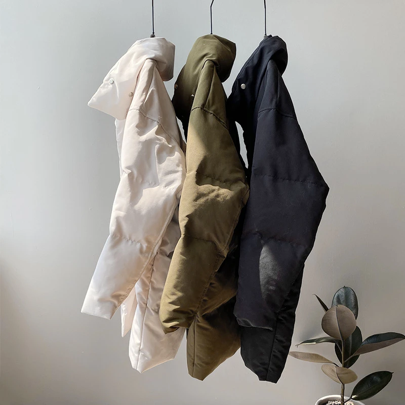 

Женская Толстая зимняя куртка с воротником-стойкой, свободная верхняя одежда большого размера, 2021