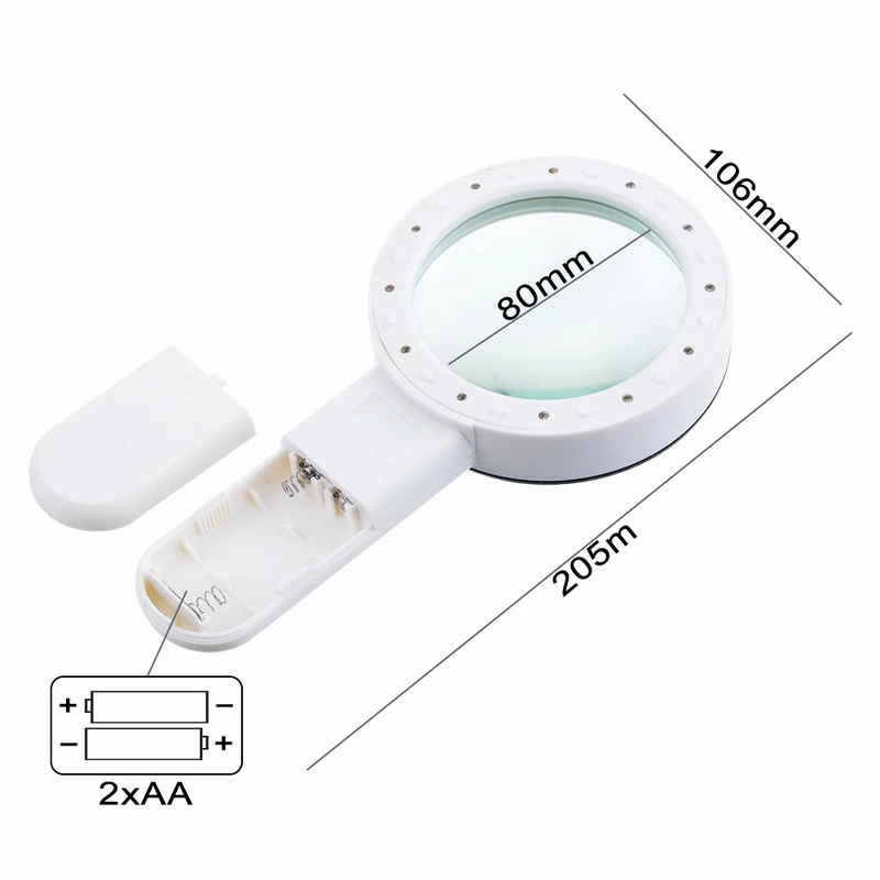 

Antique Jewelry Appreciation 30 Times 12 Lights High Magnification Reading Band Lamp Magnifying Glass - Gift Box