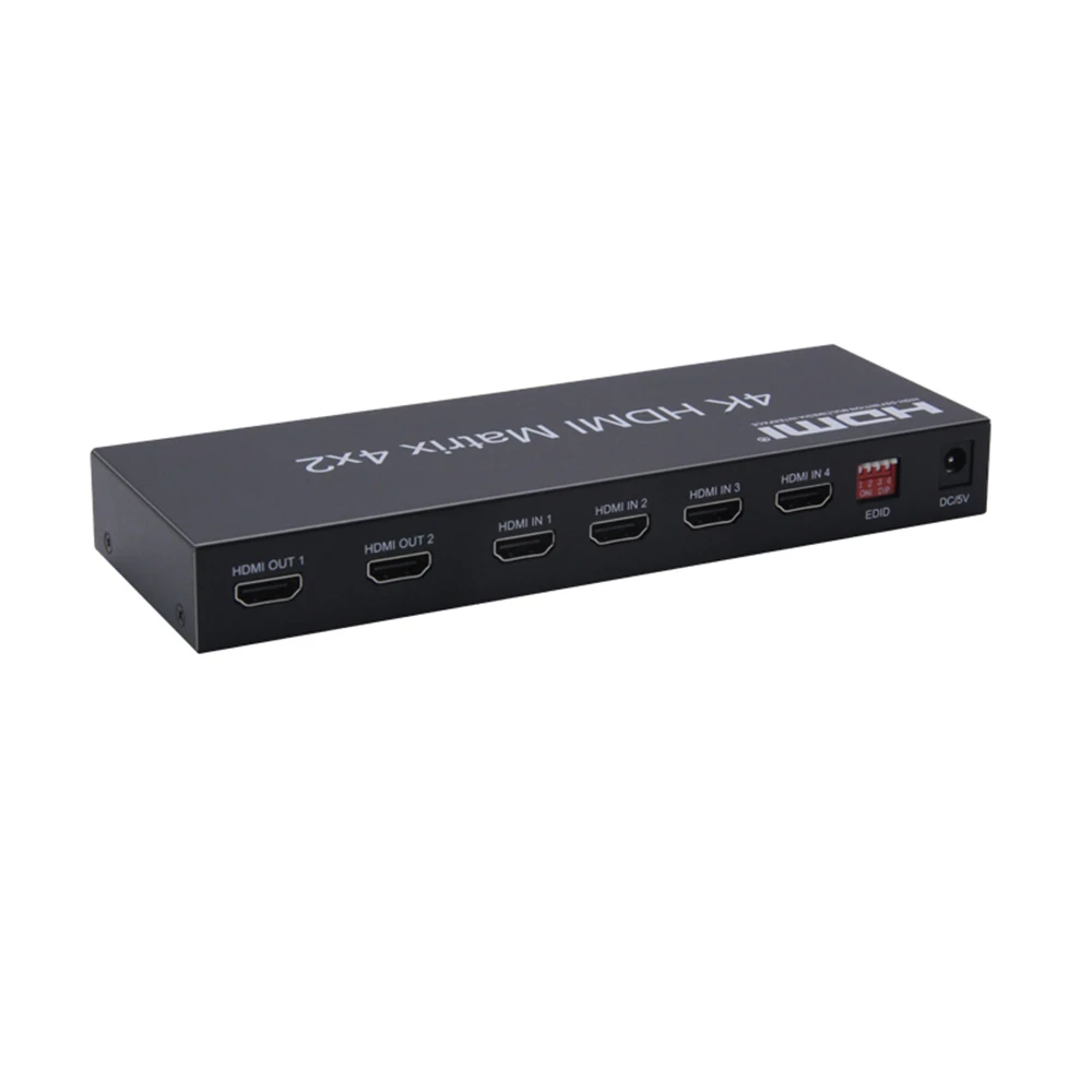 HDMI совместимая Матрица 1 4 4x2 4K 30 Гц HD EDID переключатель сплиттер матрица поддержка