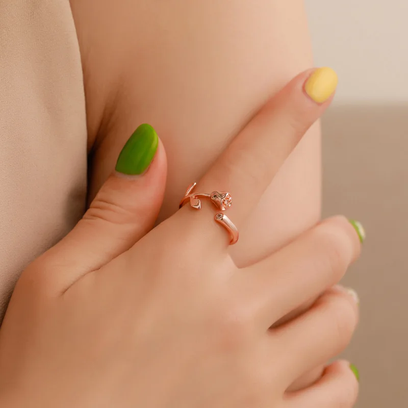 Модные Винтажные кольца с цветком розы Женское кольцо в стиле бохо цвета