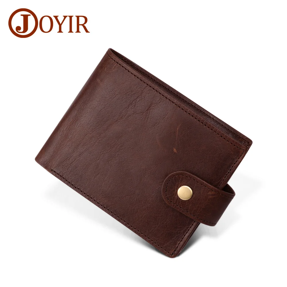 JOYIR из натуральной кожи Crazy Horse мужской кошелек Rfid визитница винтажный короткий