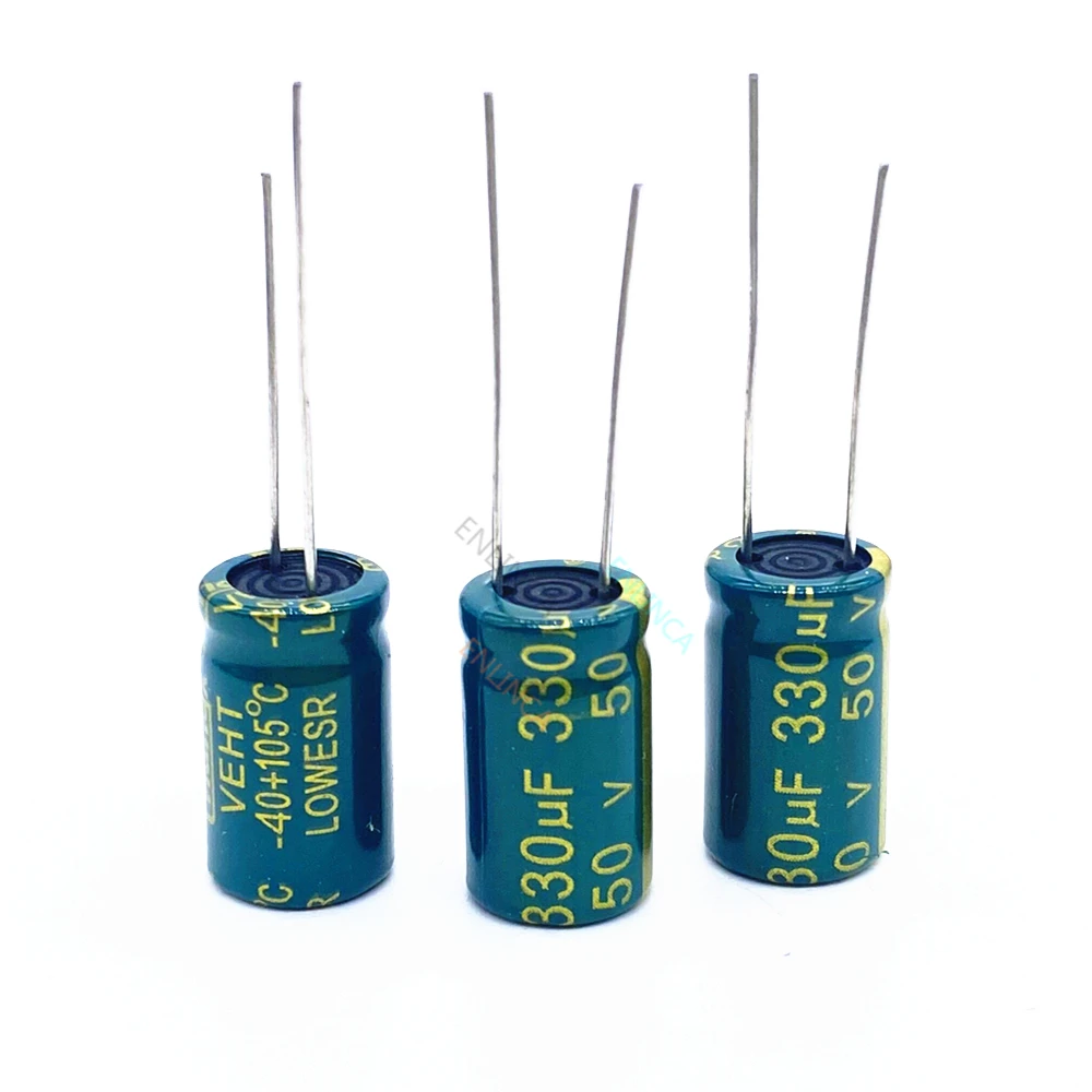 

20pcs/lot high frequency low impedance 50v 330UF aluminum electrolytic capacitor size 10*17 330UF 20%