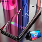 Оригинальный умный зеркальный флип-чехол для iPhone 11 Pro Max XS X, кожаный чехол-держатель, чехлы для телефонов iPhone 6, 6S, 7, 8 Plus, чехол, чехол