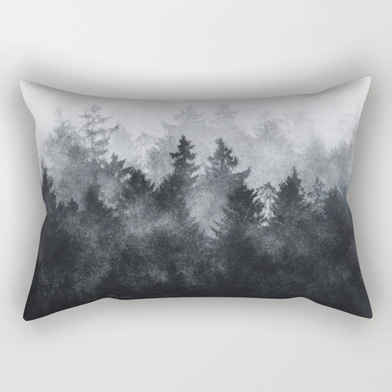 Единорог лес озер наволочки для подушек с двух сторон печать прямоугольник