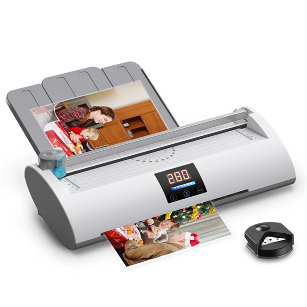 Laminating Machine for Home Office School Use, 9 Inches Small Hot Cold Laminator Machine, 4 in 1 Thermal Laminator