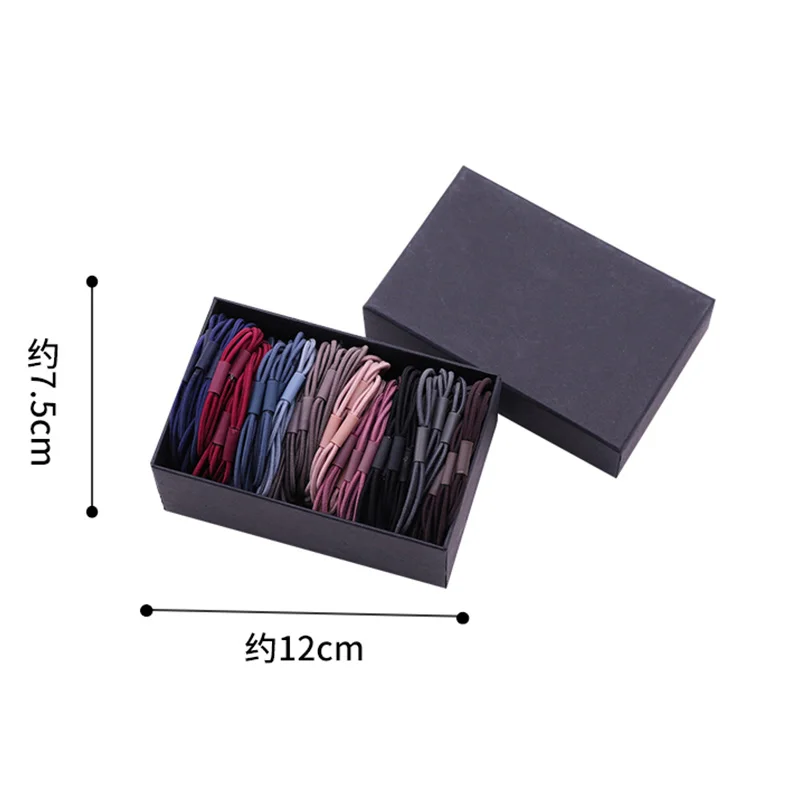 1 комплект элегантные цветные базовые резинки для волос в коробке фиксации