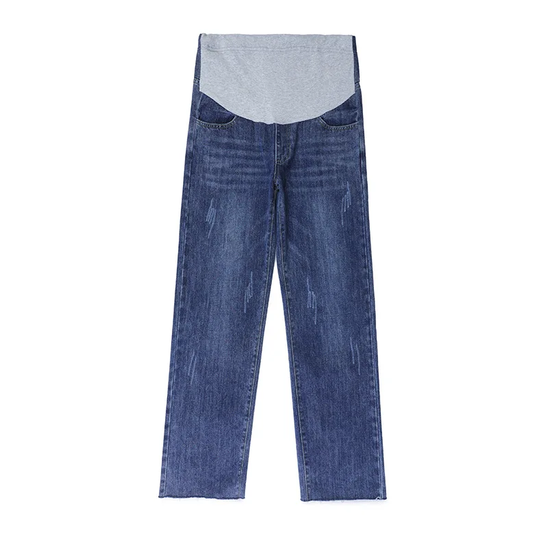

Maternity Wide Leg Jeans For Pregnant Woman Pants Autumn High Waist Straight Denim Trousers For Pregnancy Maternity Clothing