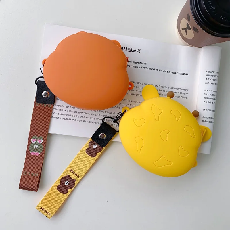 Kawaii animals стильное портмоне для монет силиконовые наушники сумки хранения Airpods