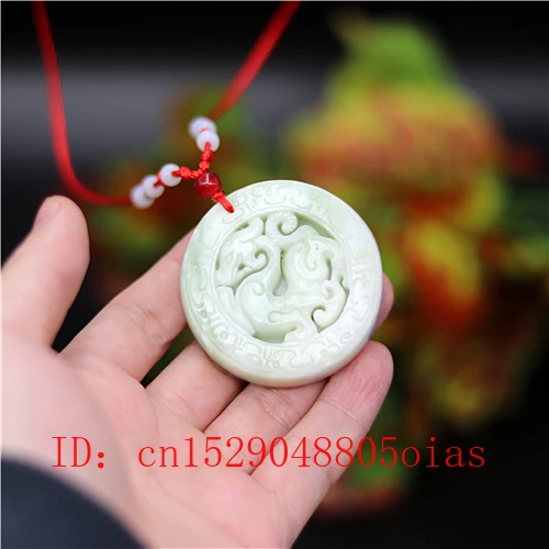 Натуральный белый китайский Нефритовый дракон кулон ожерелье Шарм ювелирные