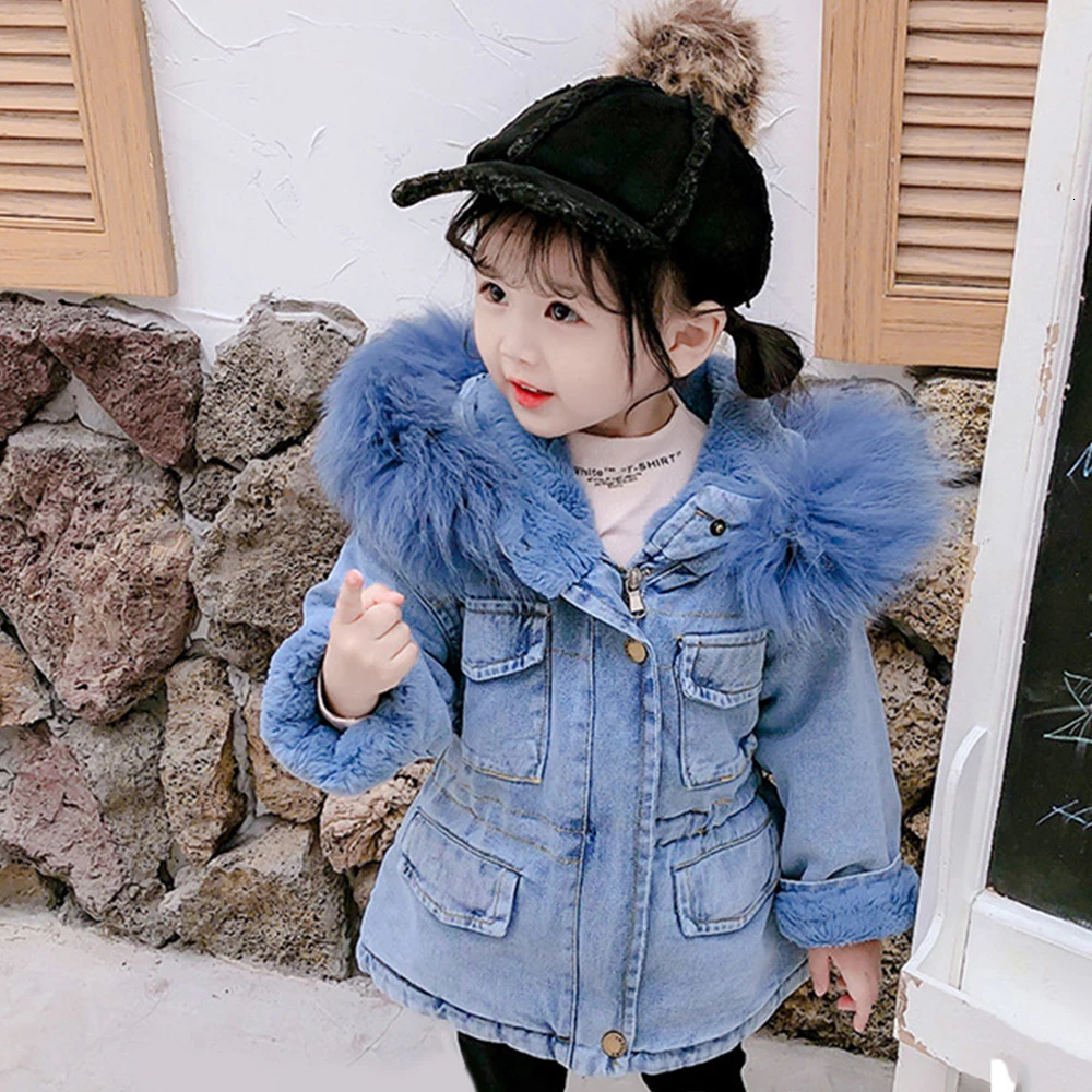 Детская куртка для девочек 1-4 лет теплые детские пальто зимняя верхняя одежда