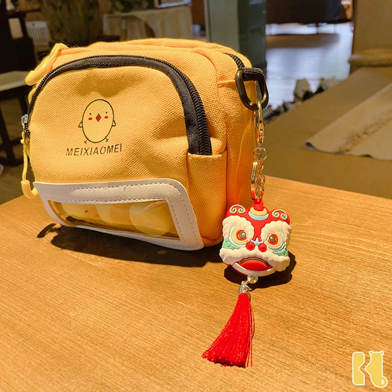 Брелок для ключей с изображением танцевальной головы льва в китайском стиле |