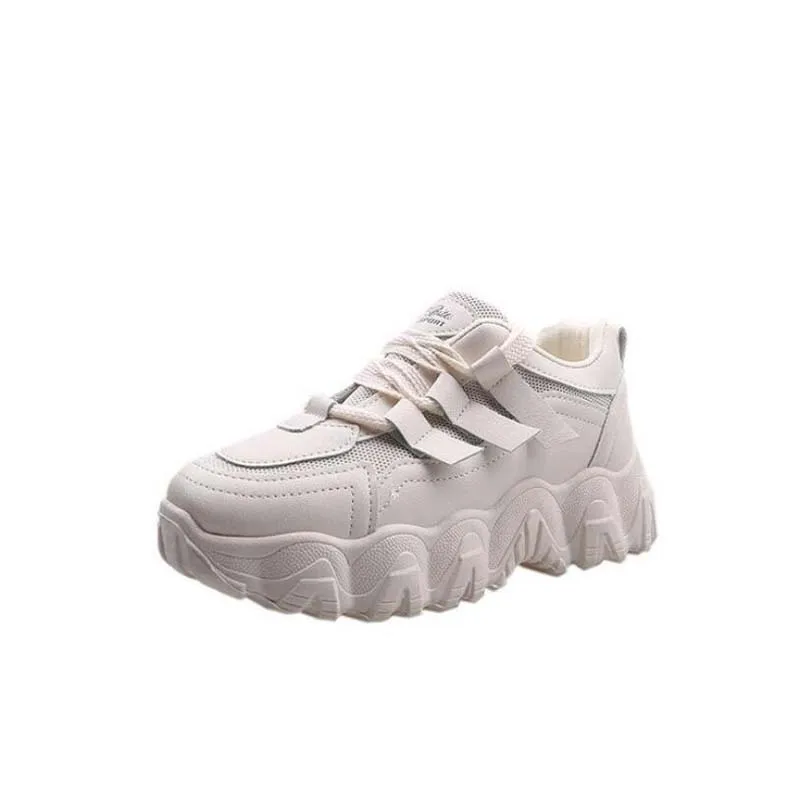 

Big Size Women Sneakers Autumn Leather White Sneaker Female Platform Vulcanized Shoes 2021 Spring Casual Breathable Sports Shoe