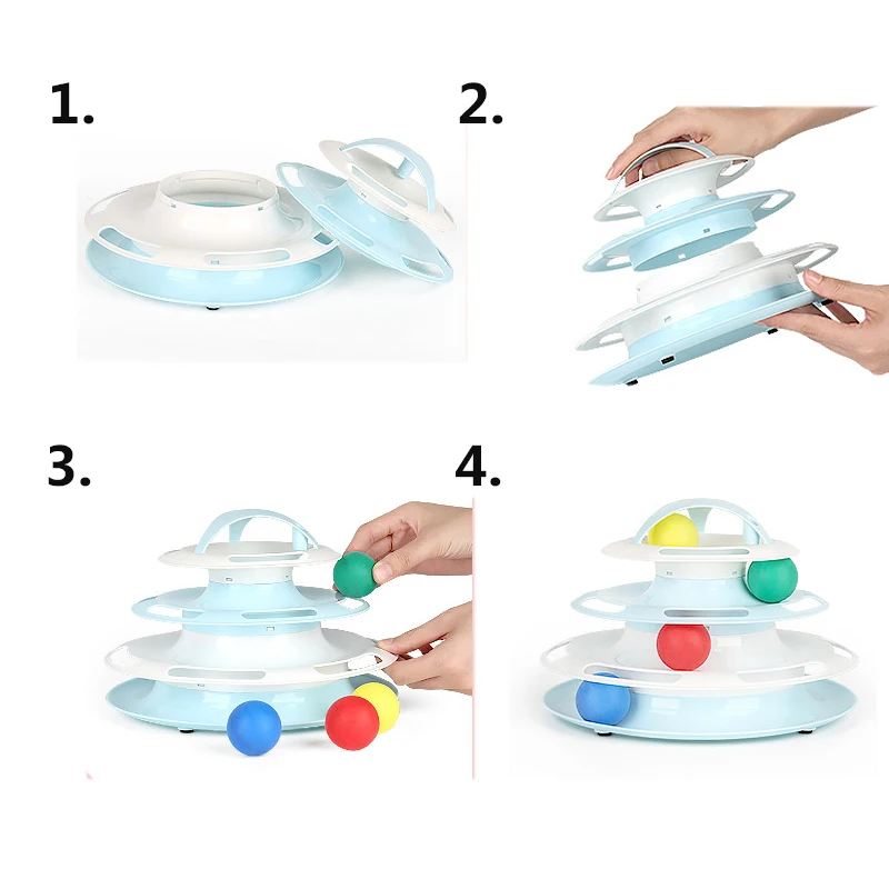 Четырёхуровневый развлекательный мяч для домашних животных