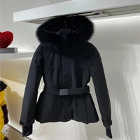 high quality women down jackets 3 colors large fox fur collar black ski down coats female winter fashion clothes