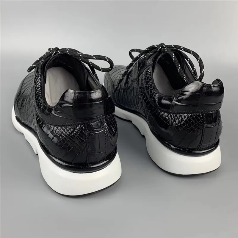 Кроссовки мужские из натуральной крокодиловой кожи повседневная обувь
