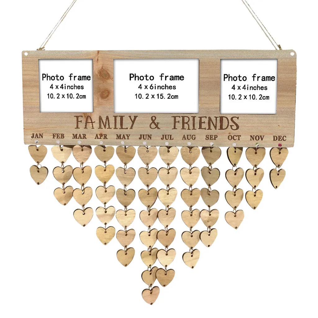 Дерево день рождения доска напоминаний табличка Сделай Сам календарь фоторамка