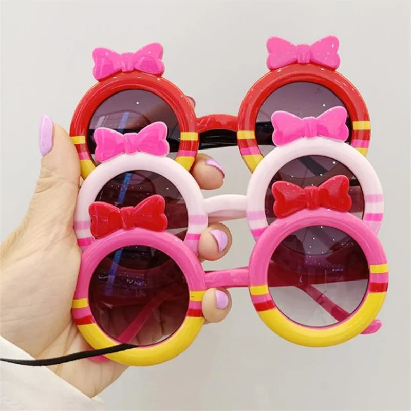 

3Pcs Children Cartoon Sunglasses Navy Hat Sun Glasses Anti-UV Spectacles Baby Goggle Round Eyeglasses Adumbral Ornamental A++