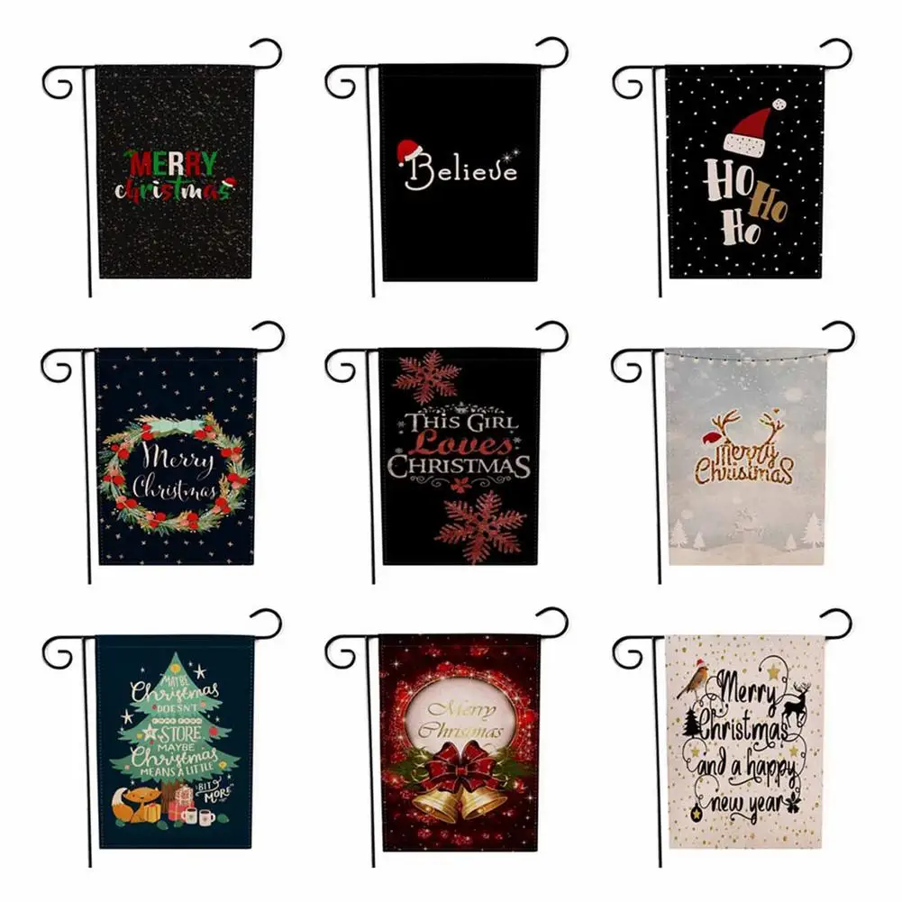 

32x47 см Рождественский Садовый флаг для дома и улицы, Декор для дома, флаги, зимний Счастливый Фестиваль, домашний подвесной декор с флагами, Р...