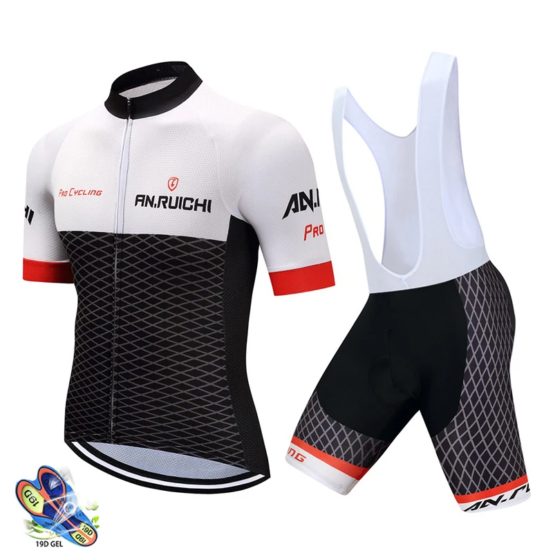 

AONUO Cycling Jersey Set Summer Mens Short Sleeve Cycling Clothing Breathable MTB Bike Ropa Ciclismo Outdoor Riding Bike Uniform