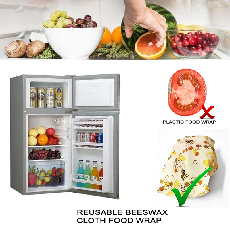 2 компл./упак. многоразовая ткань для пчелиного воска обертка еды крышка свежего