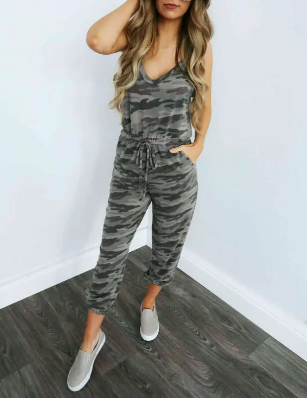 Thefound 2019 Women Sleeveless Jumpsuit Long Trousers Bodycon Playsuit Clubwear Party | Женская одежда