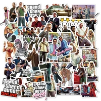 103050pcs animation game grand theft auto pvc waterproof stationery stickers for car laptop backpack kid diy toy stickers