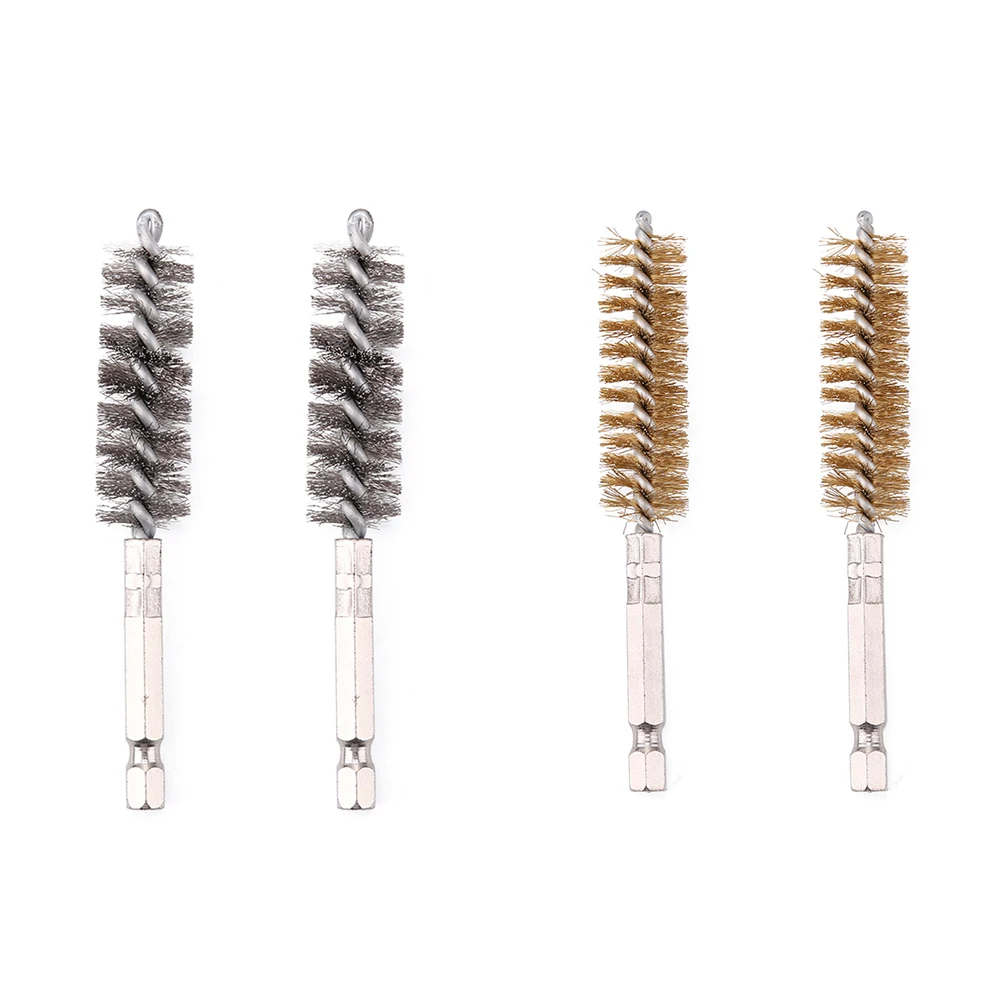 

2pcs Wire brush derusting polishing brush stainless steel with handle car cleaning wire brush machine electric drill accessories