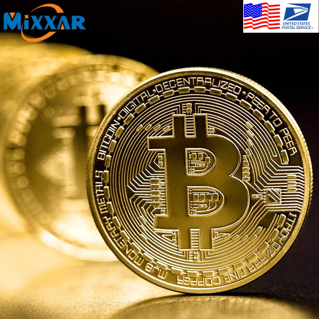 ZK20 Биткоин с чехлом коллекционный большой подарок битная монета сувенир