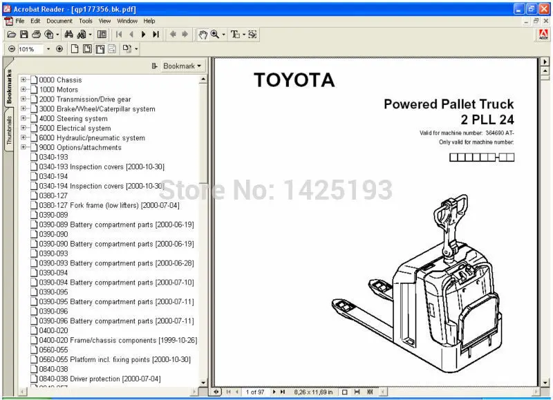 

Каталог запчастей для вилочного погрузчика BT для Toyota