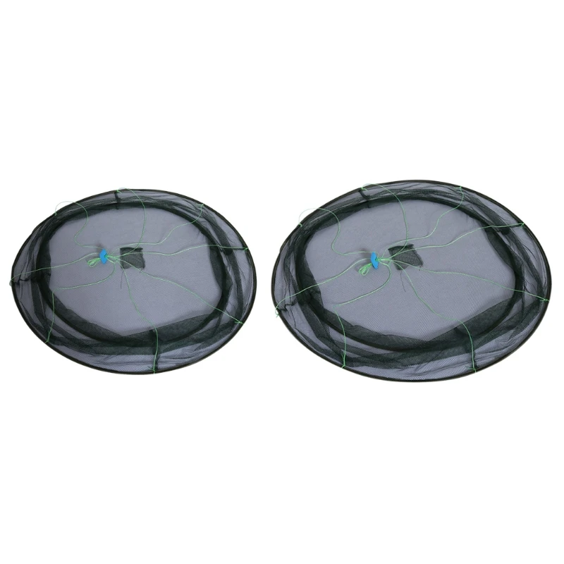 Портативные складные рыболовные сети снасти для ловли креветок и