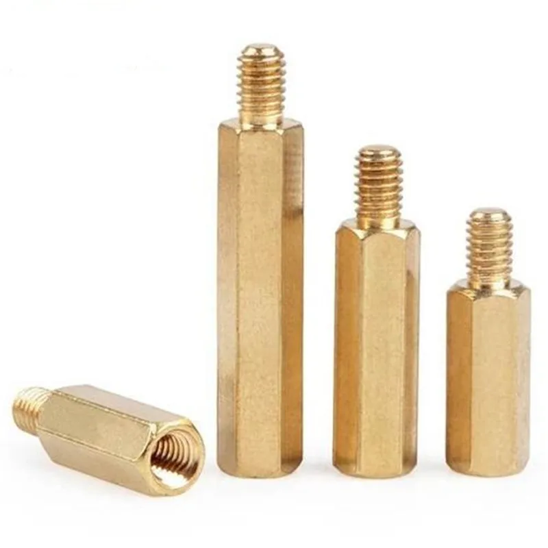 

M2 Single Head Hexagonal Copper Column Screws Combination Brass Bolts Male Female Hex Nuts Spacing Studs Threaded Pillars Truss