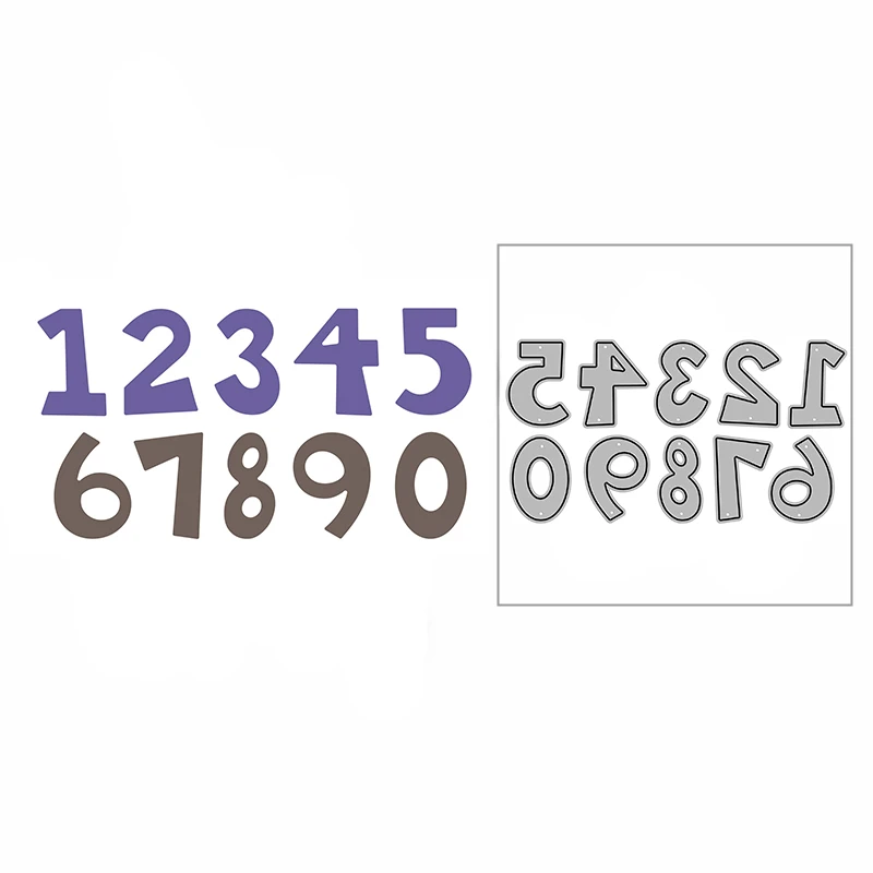 

New Bold Numbers Script Craft Embossing Mold 2021 Metal Cutting Dies for DIY Decorative Scrapbooking Album Card Making No Stamps