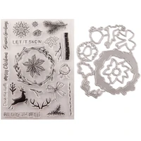 silicone clear stamps cutting dies for scrapbooking stensicls christmas diy paper album cards making transparent rubber stamp