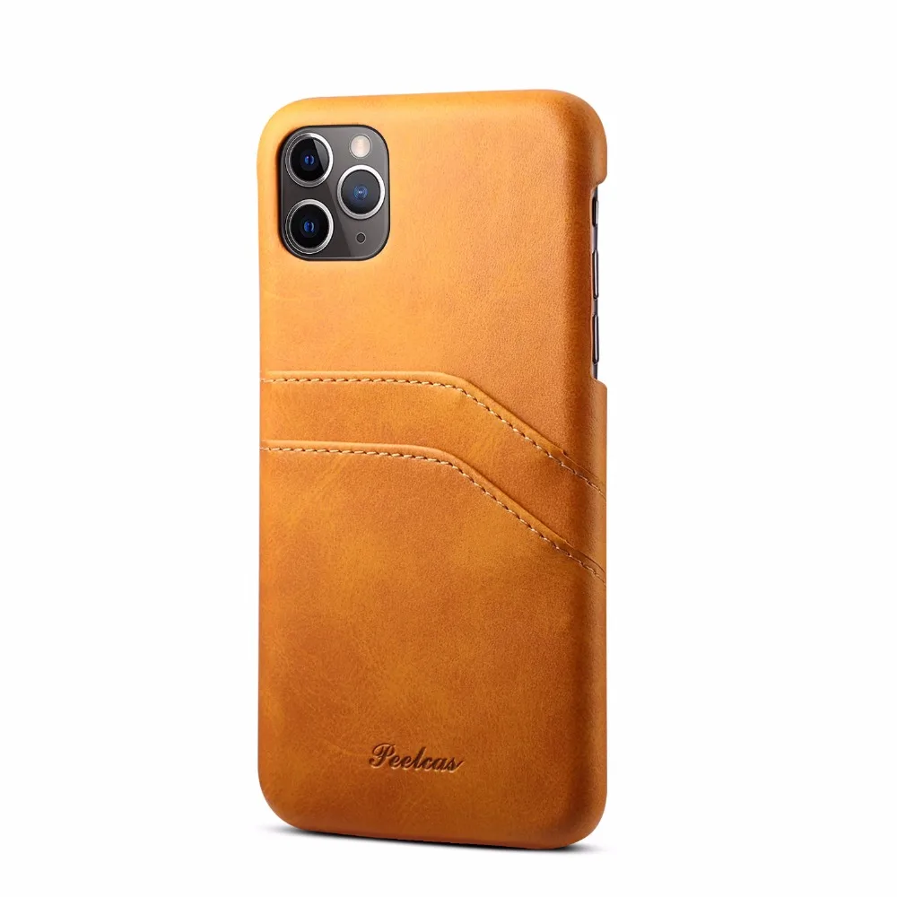 Чехол на заднюю панель для iPhone 11 Pro, кожаный держатель для карт, Карманный чехол для телефона для iPhone 11 Pro Max, защитный чехол, винтажный, деловой