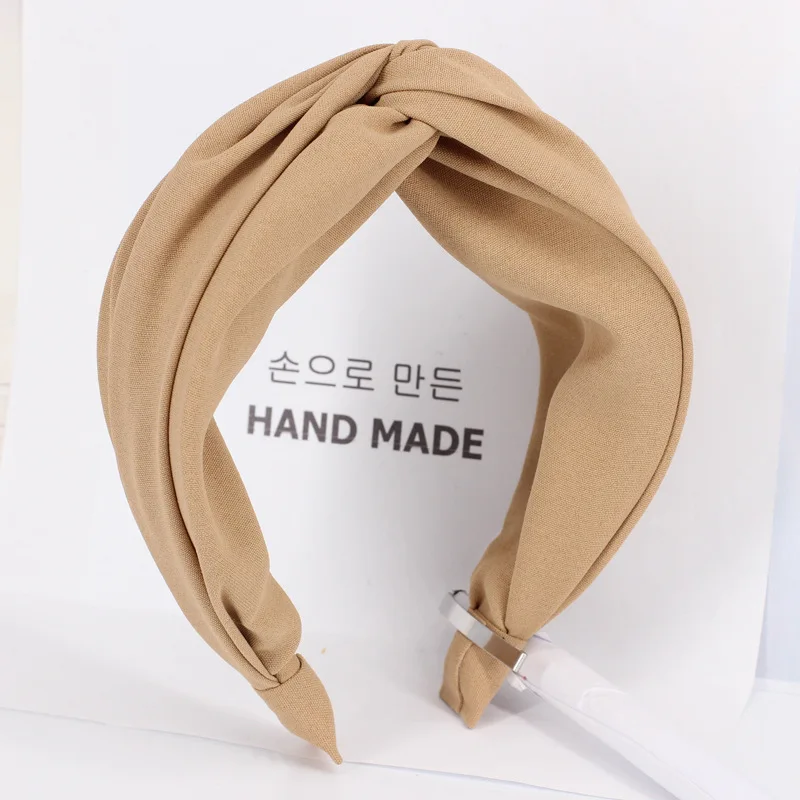 Однотонная повязка на волосы с крестиком голову тюрбан для женщин женская