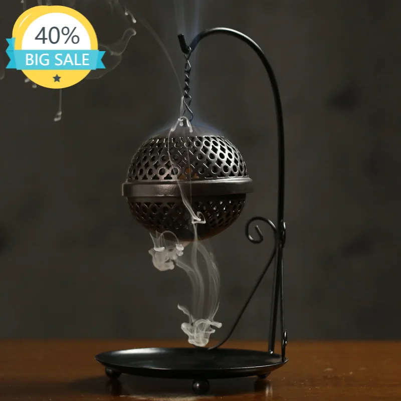 

Hanging Chinese Incense Burner Handmade House Ceramic Backflow Incense Burner Antique Holder Wierook Houder Home Decor 60AA01