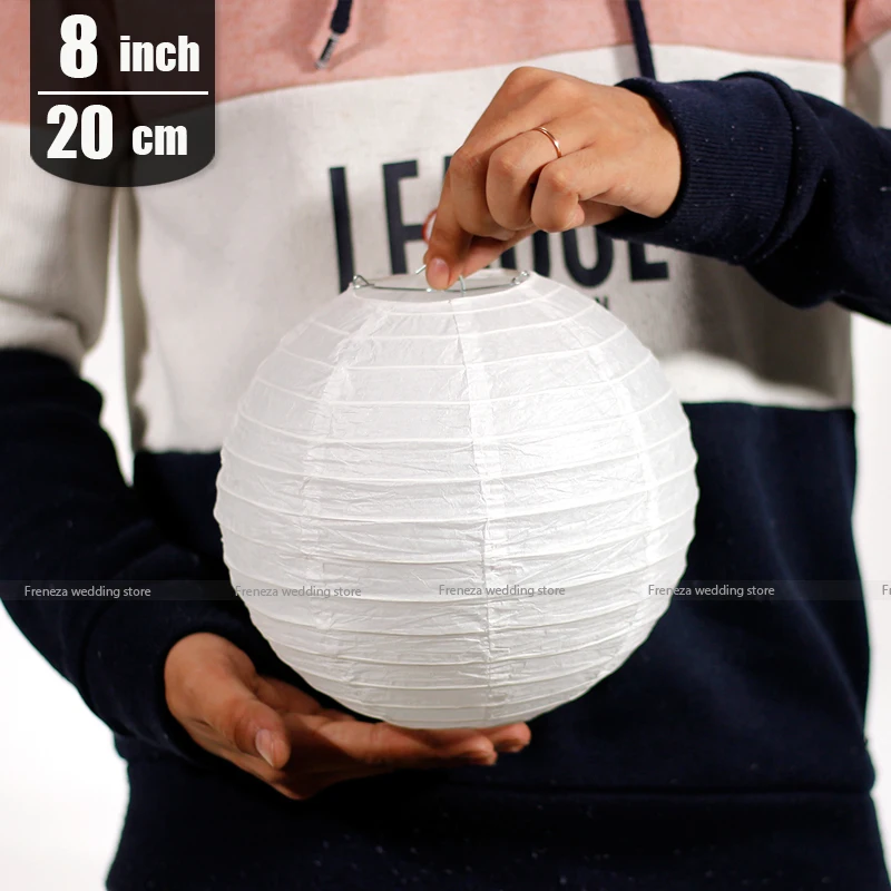 1 шт. 8 дюймов Круглый Свадебный бумажный фонарь FRENEZA белый DIY crafs lampion для дома декоративные аксессуары для вечеринок подарок 20 см