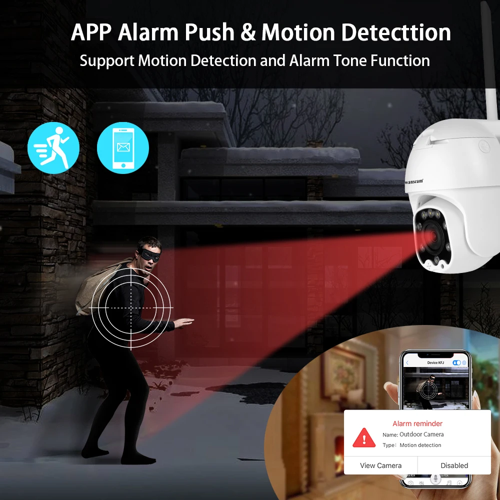 IP камера наружная водонепроницаемая 1080P Wi Fi 4 кратный зум 360 °|Камеры