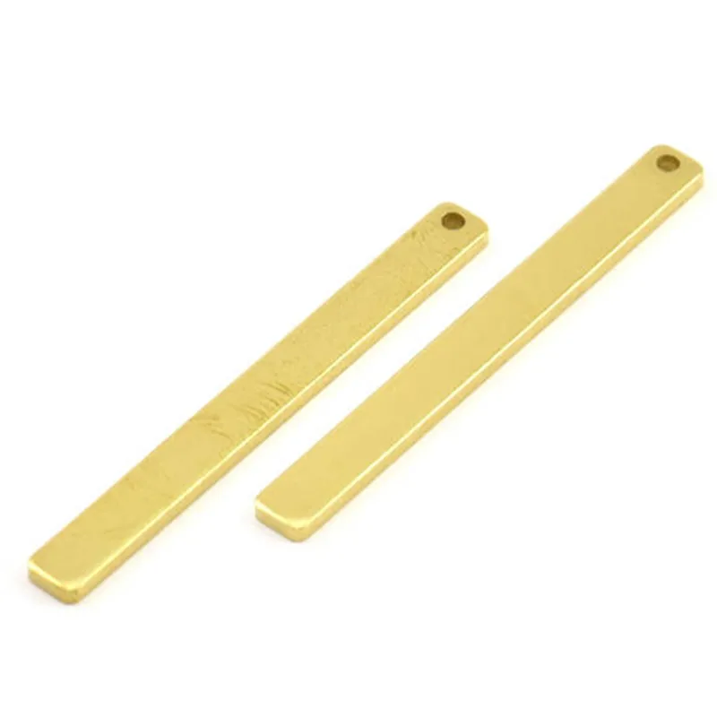 

4pc.raw brass Rectangle Stamping Blanks Connectors.charm Necklace (Nickel Free and Lead Free).(50x5x1.5mm) CHOOSE