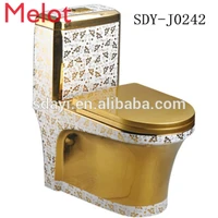 ceramic sanitary ware golden color wc portable toilet gold plated toilet bowl