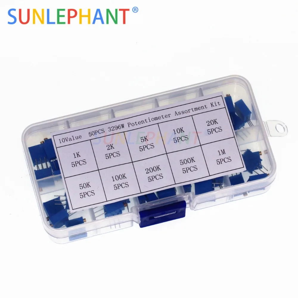 

Потенциометр высокой точности, 3296 Вт, 3296 переменный резистор с бесплатной коробкой, электронный комплект «сделай сам»