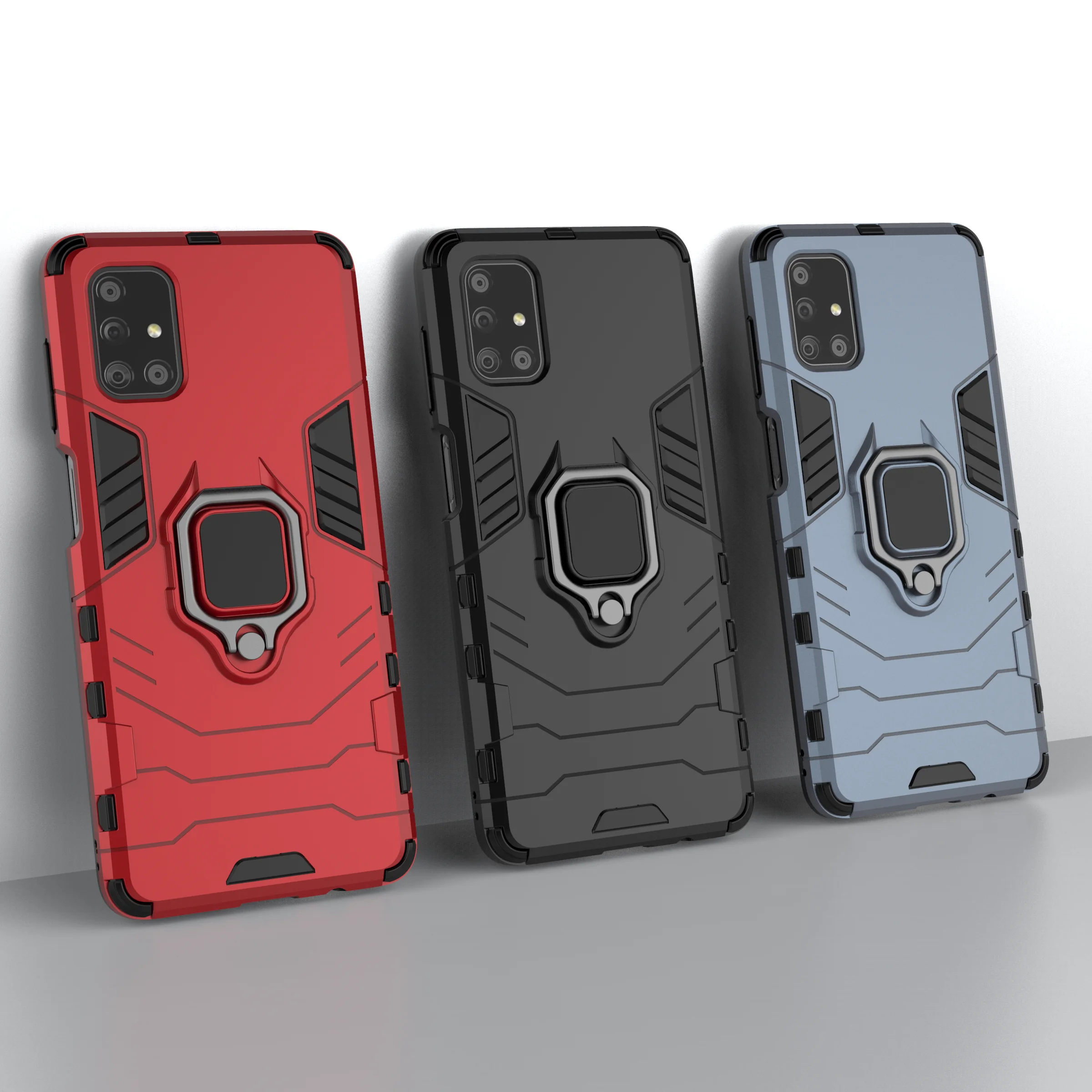 

Shockproof Armor Phone Case For Samsung Galaxy M51 M01 M31S M40 M30S M30 M10 M20 M11 M40S M31 M21 Rugged Stand Protection Cover