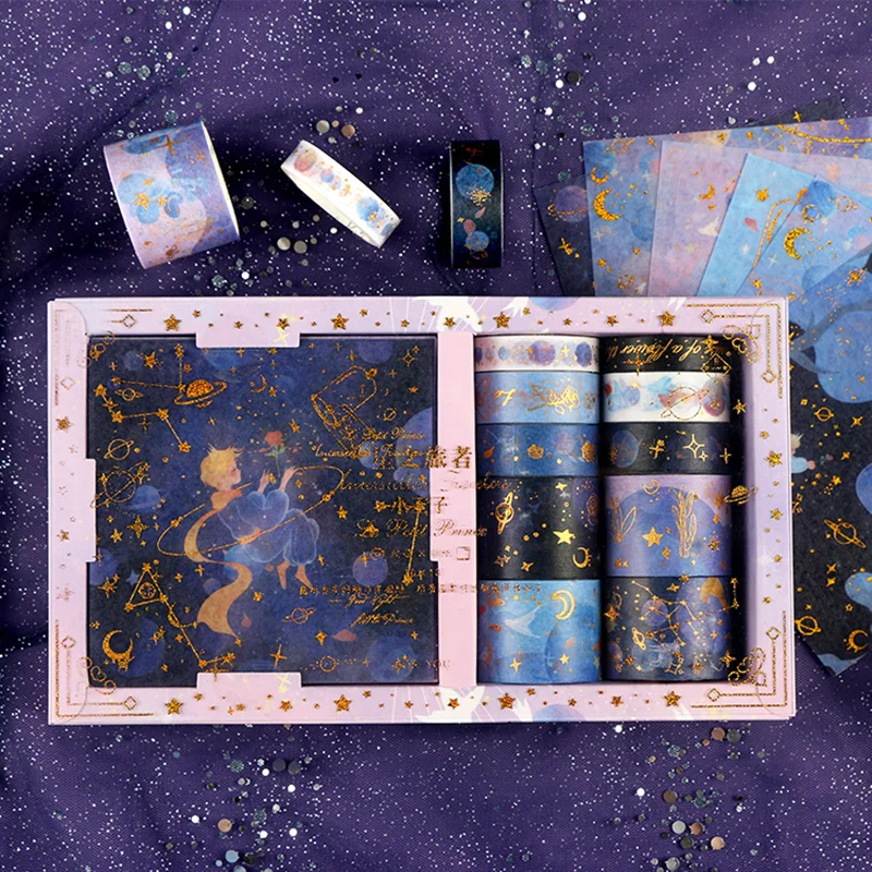 20 pcs/set Le Petit Prince Space travelling Washi Tape set Galaxy Adhesive Tape DIY Scrapbooking Sticker Label Masking tape gift