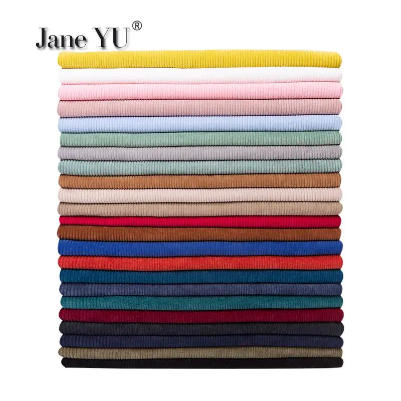 Рубчатый вельвет рубашка и свитер одежда Однотонная топы брюки Ткань для обивки