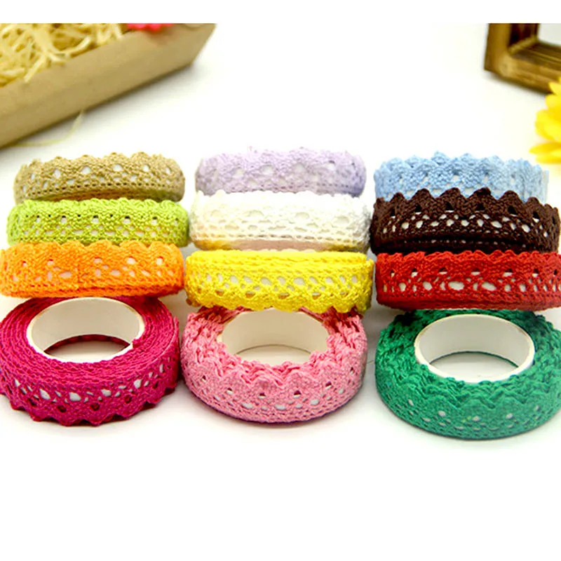 16mm/2Y Pure Colors Lace Ribbon Tape Weaving Handmake Wedding Birthday Party Festival Home Decoration DIY Gift Wrapping Supplies | Дом и сад