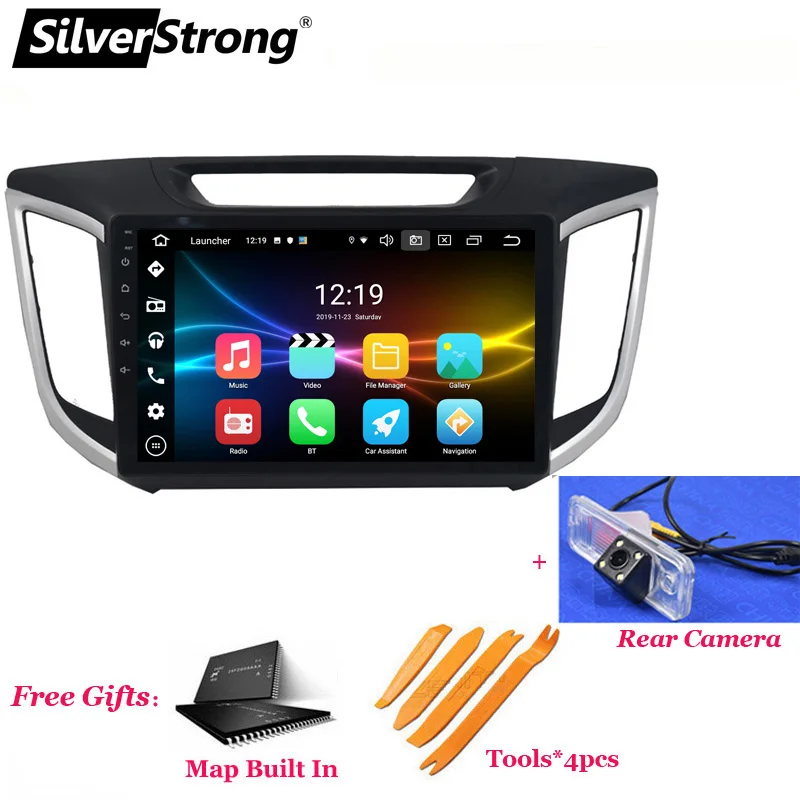 M3 Creta Camera SilverStrong ips 2.5D Android10.0 Creta радио 2din gps для hyundai IX25 Creta 10,1 дюймов 4G модем DSP опционально Навигация стерео - Цвет: M3 Creta Camera