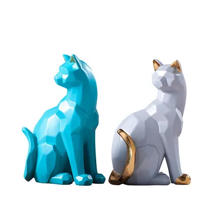 Скандинавские современные смолы геометрические украшения &quotКошки&quot дома деко